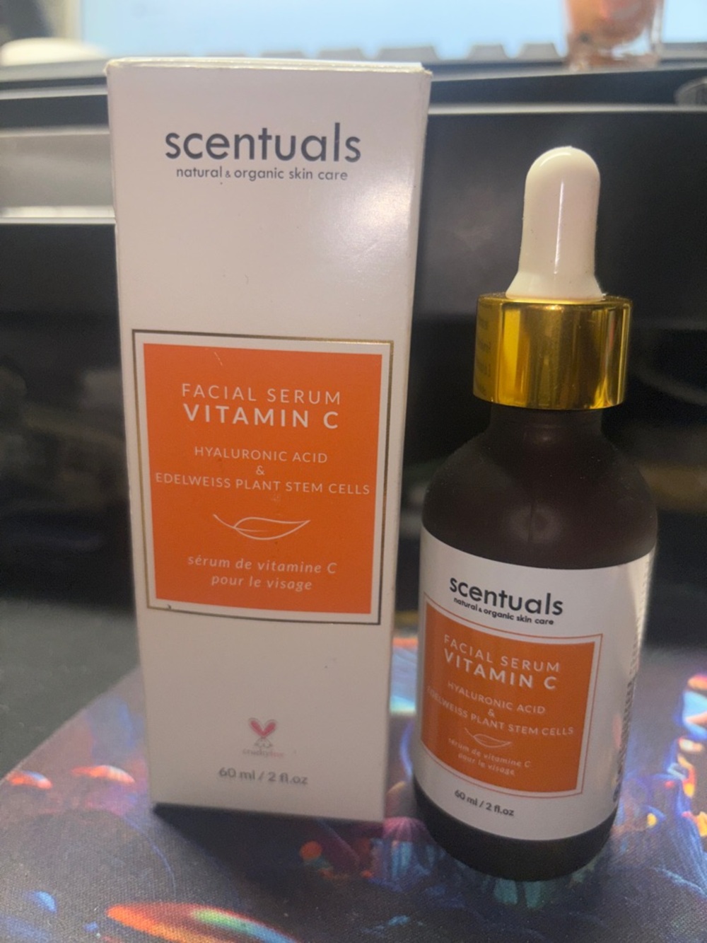 NIB Scentuals Facial Serum Vitamin C Hyaluronic Acid & Plant Cells 2fl oz